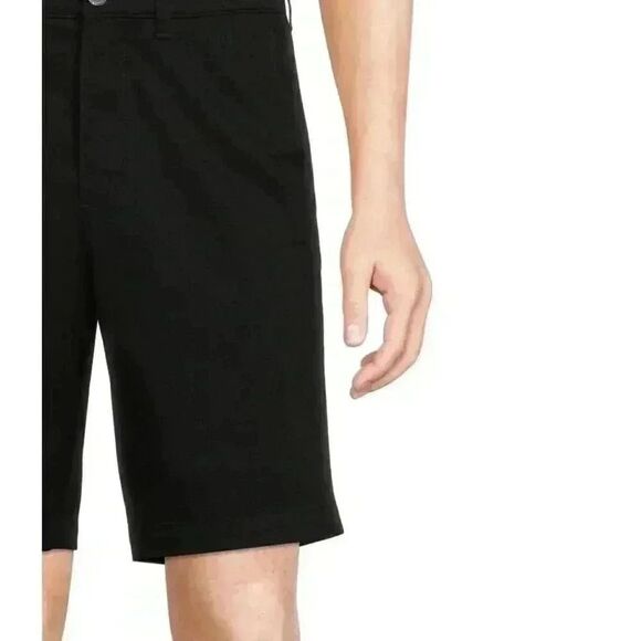 George Men's Black Soot Cotton/Spandex Flat Front Above the Knee Shorts NEW - Picture 3 of 11